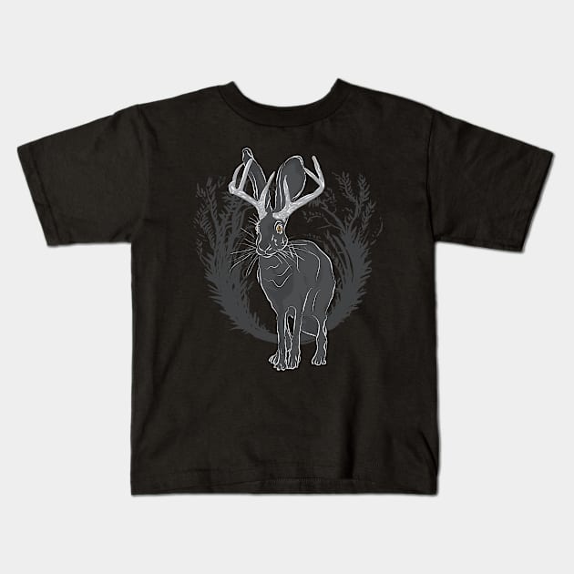 Jackalope Kids T-Shirt by gennarmstrong